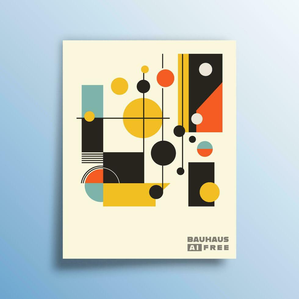 Bauhaus minimal design for flyers, posters, brochure covers, background, wallpaper, typography, or other printing products. Vector illustration.