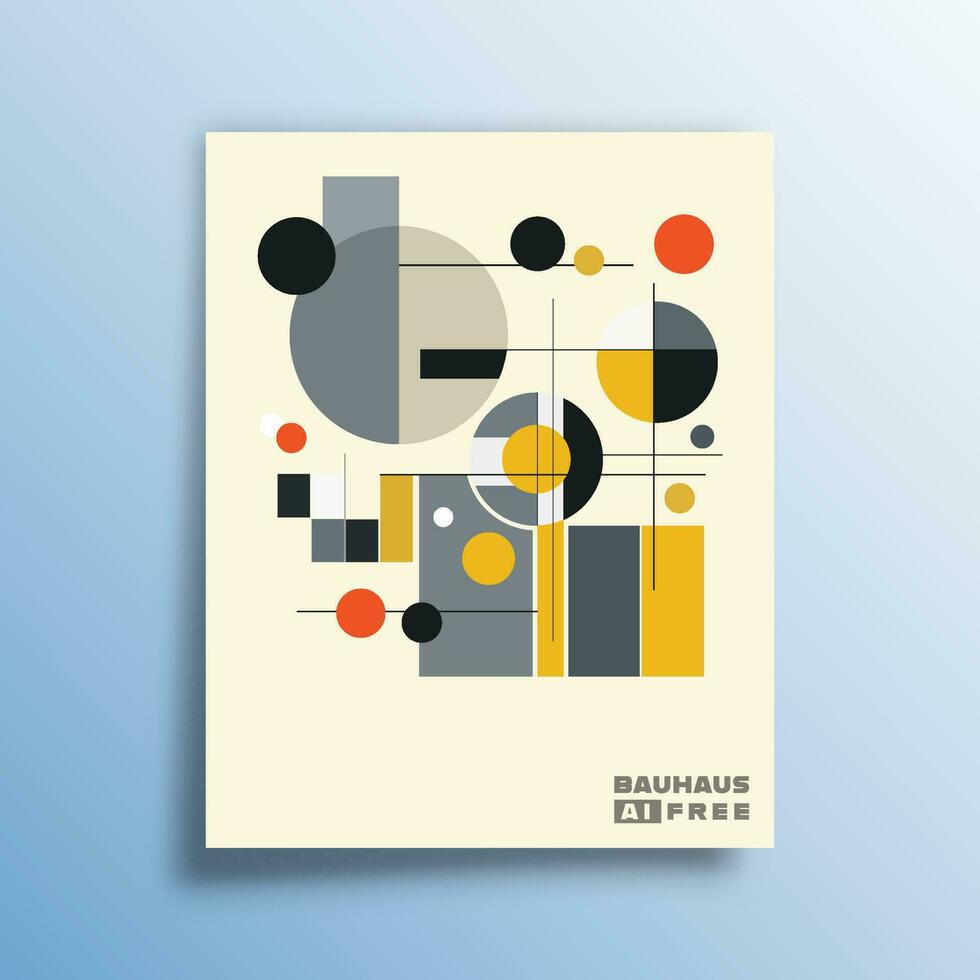 Bauhaus minimal design for flyers, posters, brochure covers, background, wallpaper, typography, or other printing products. Vector illustration.