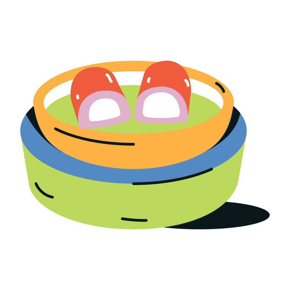 Check a flat icon of egg soup vector