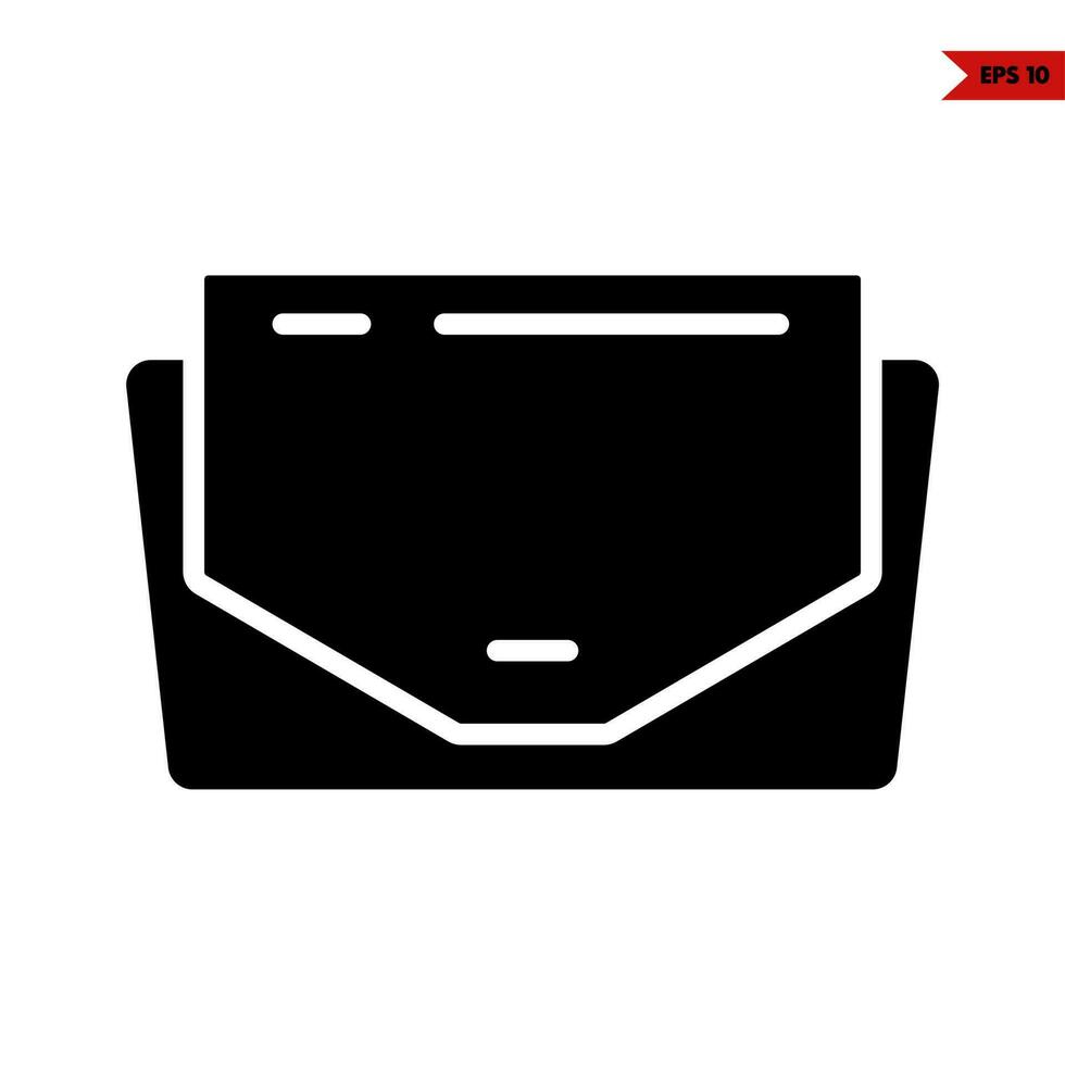 wallet glyph icon vector