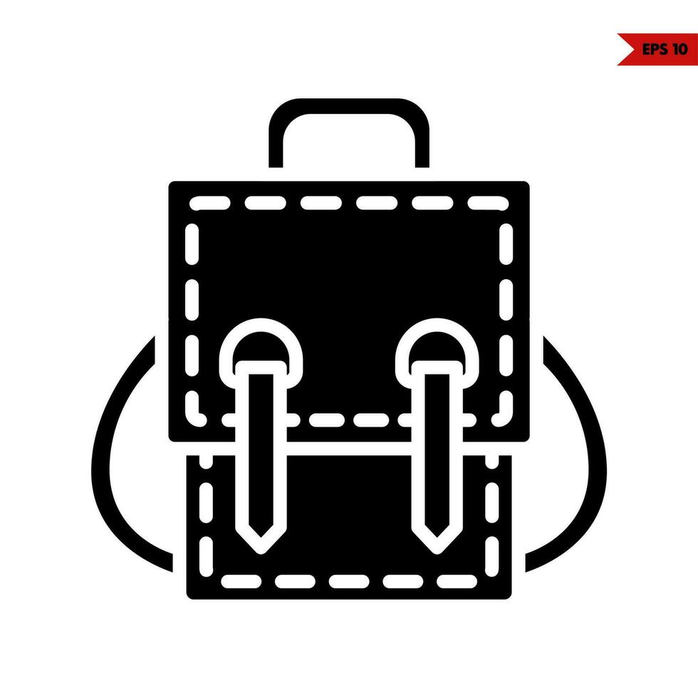 backpack glyph icon vector