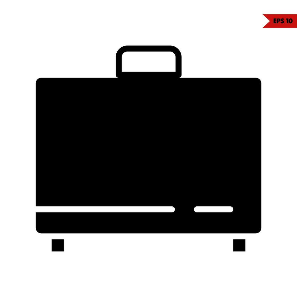 suitcase handbag glyph icon vector