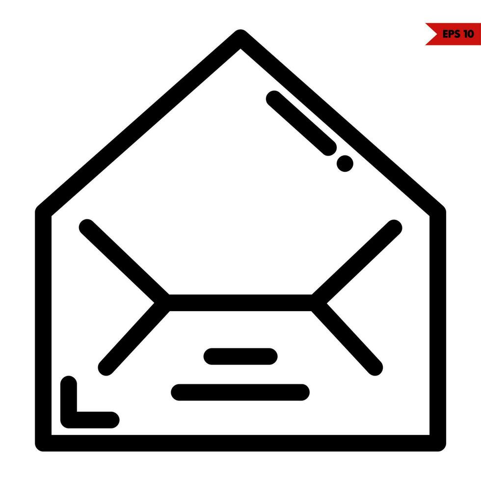 mail line icon vector