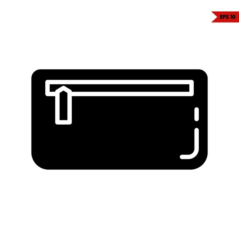 wallet  glyph icon vector