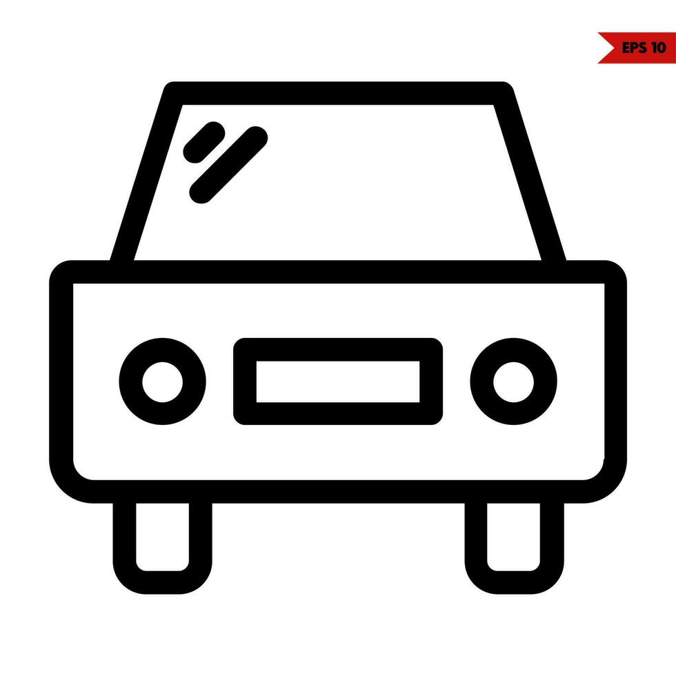 car transportation line icon vector