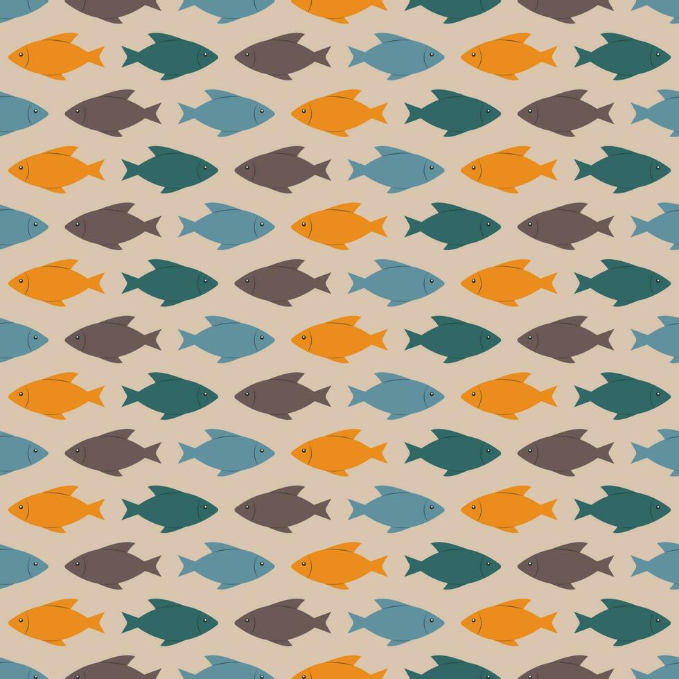 colorful fishes pattern vector