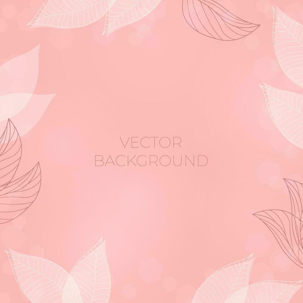 bokeh background with leaves vector