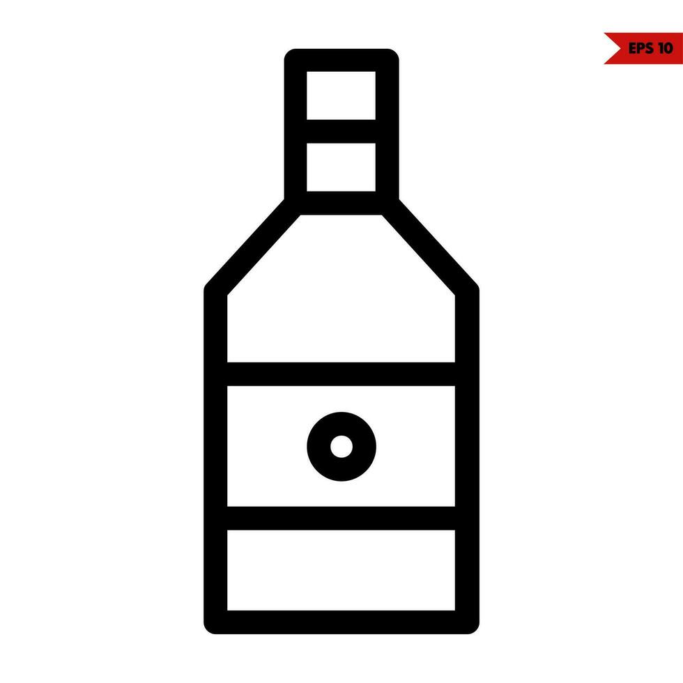 bottle drink line icon vector