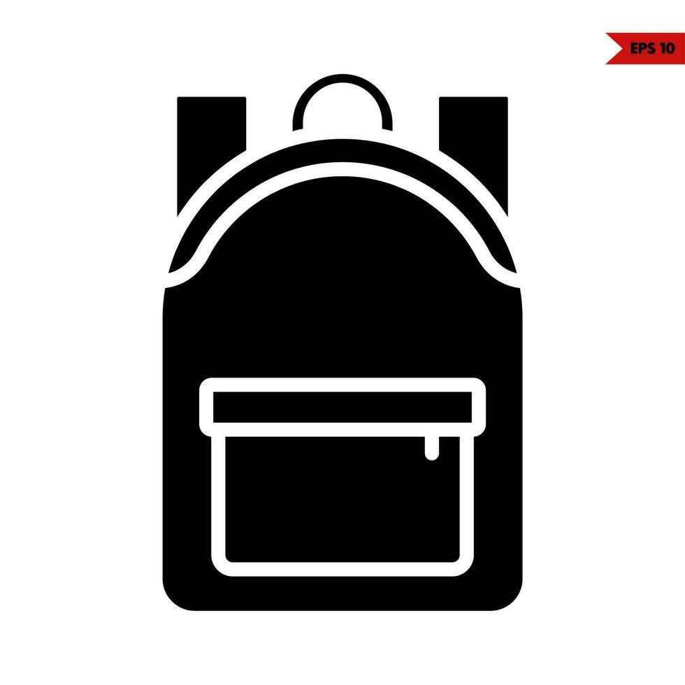 backpack glyph icon vector
