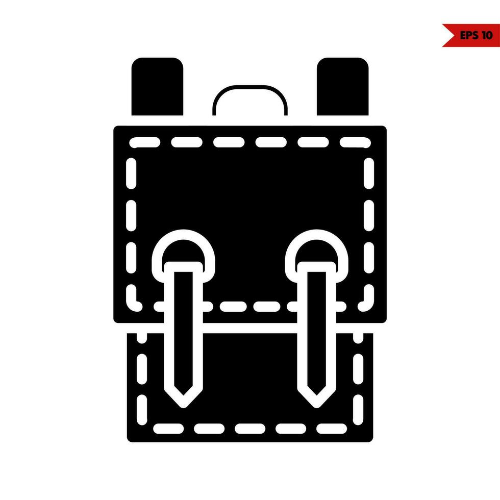 backpack glyph icon vector