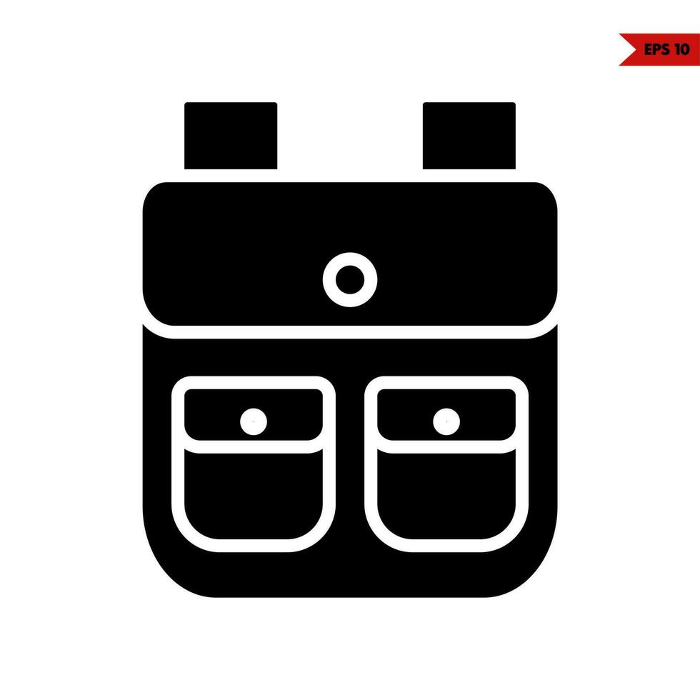 backpack glyph icon vector