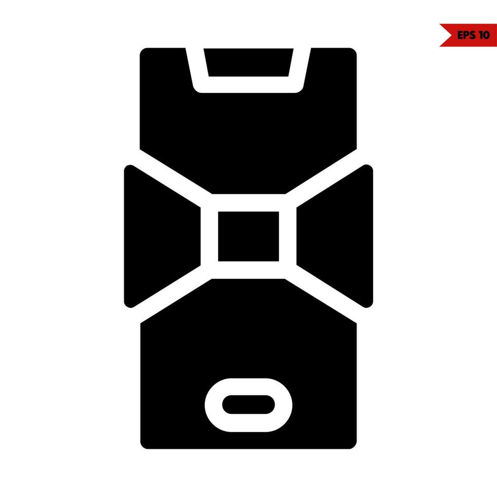 gift mobile phone glyph icon vector