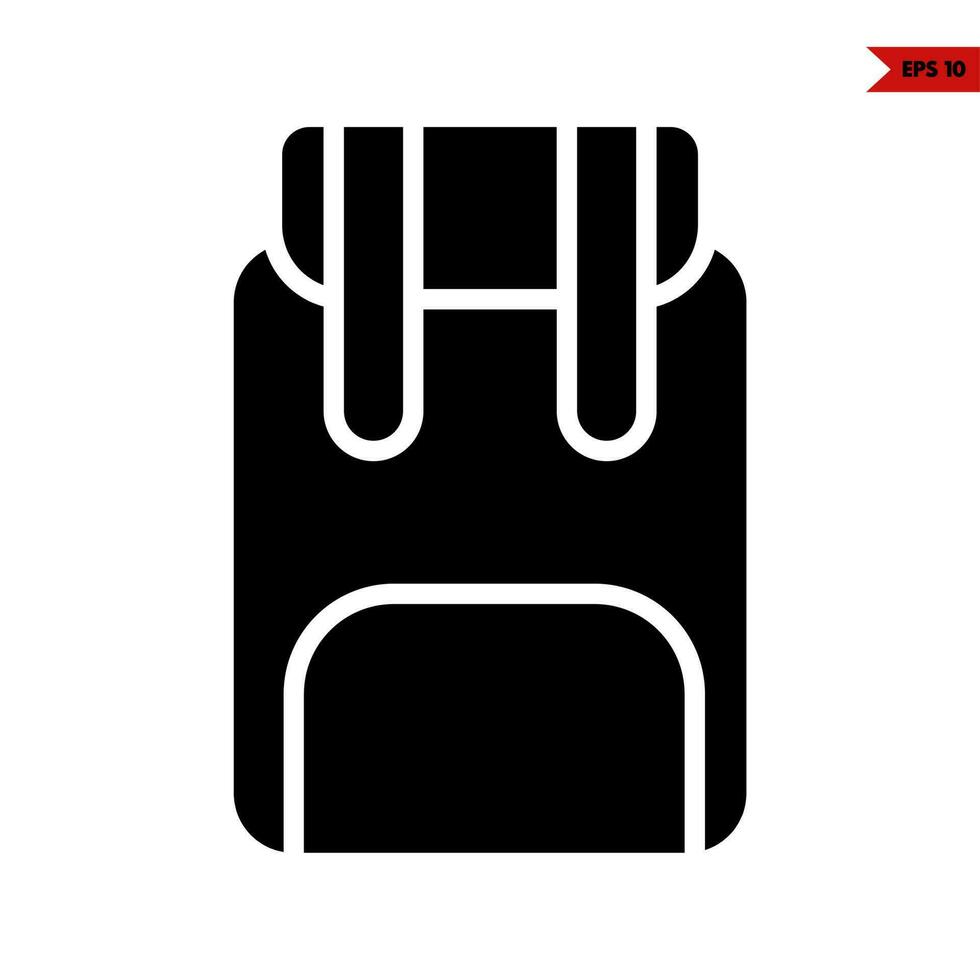 backpack glyph icon vector