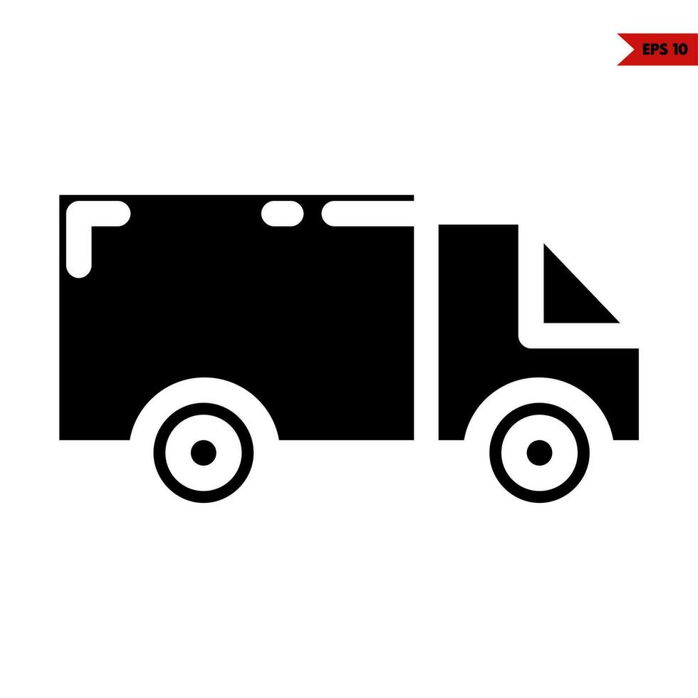 truck pick up glyph icon vector