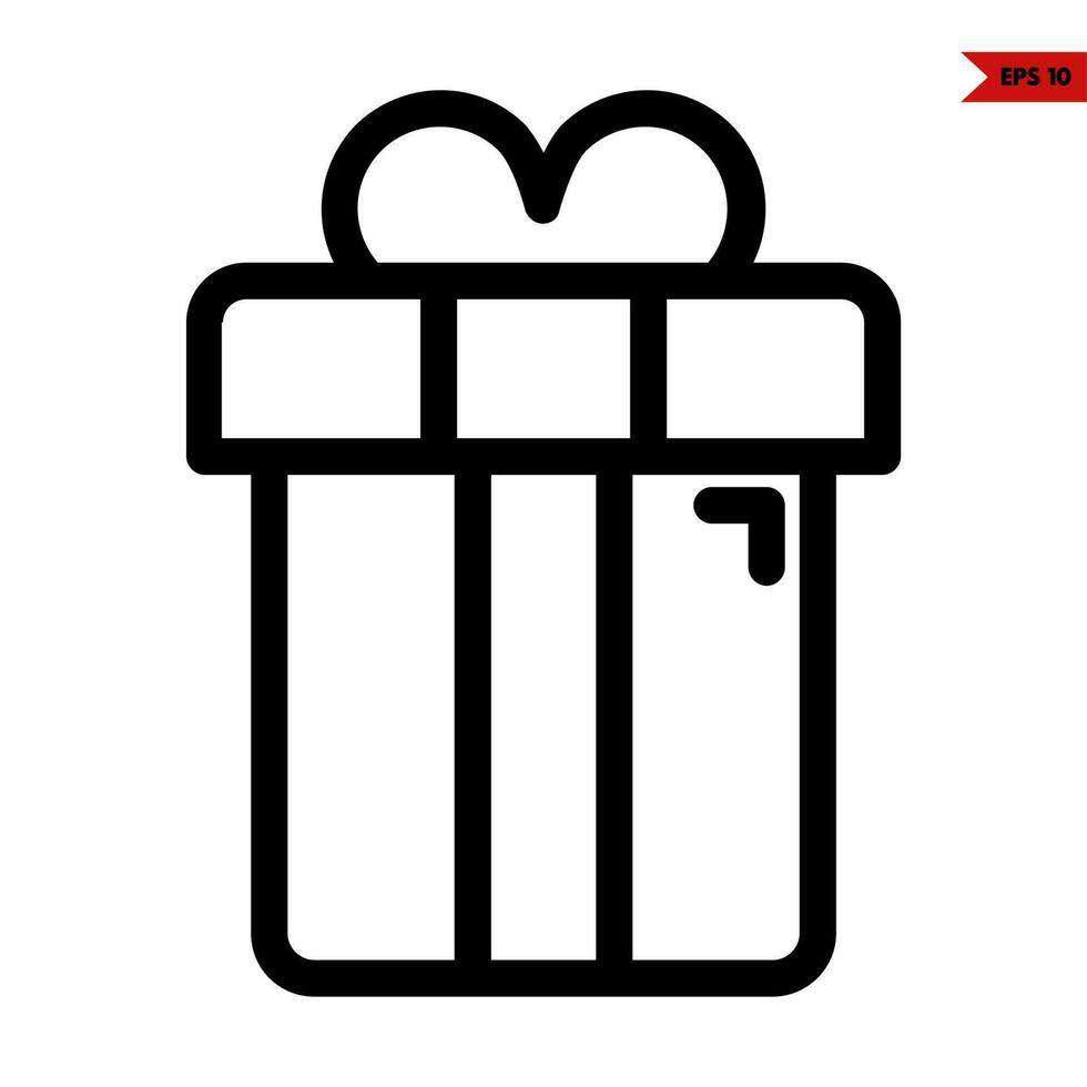 love gift box line icon vector