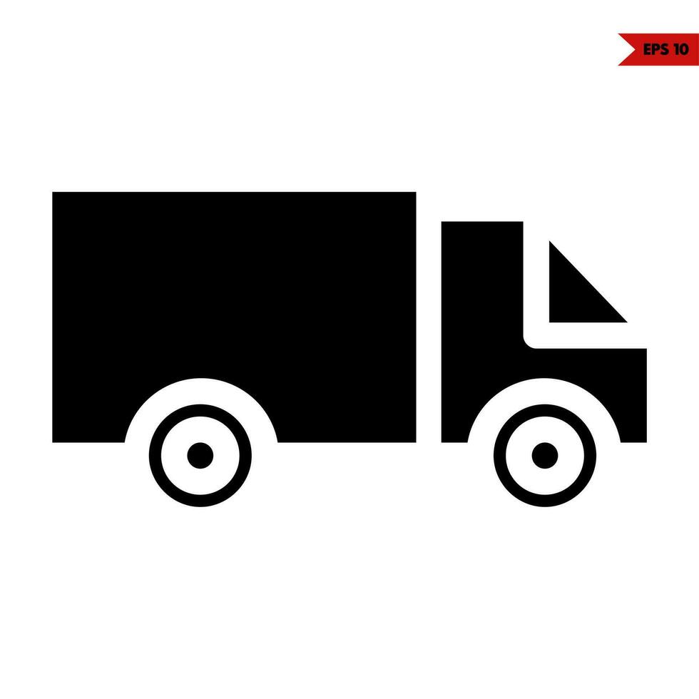 truck pick up glyph icon vector