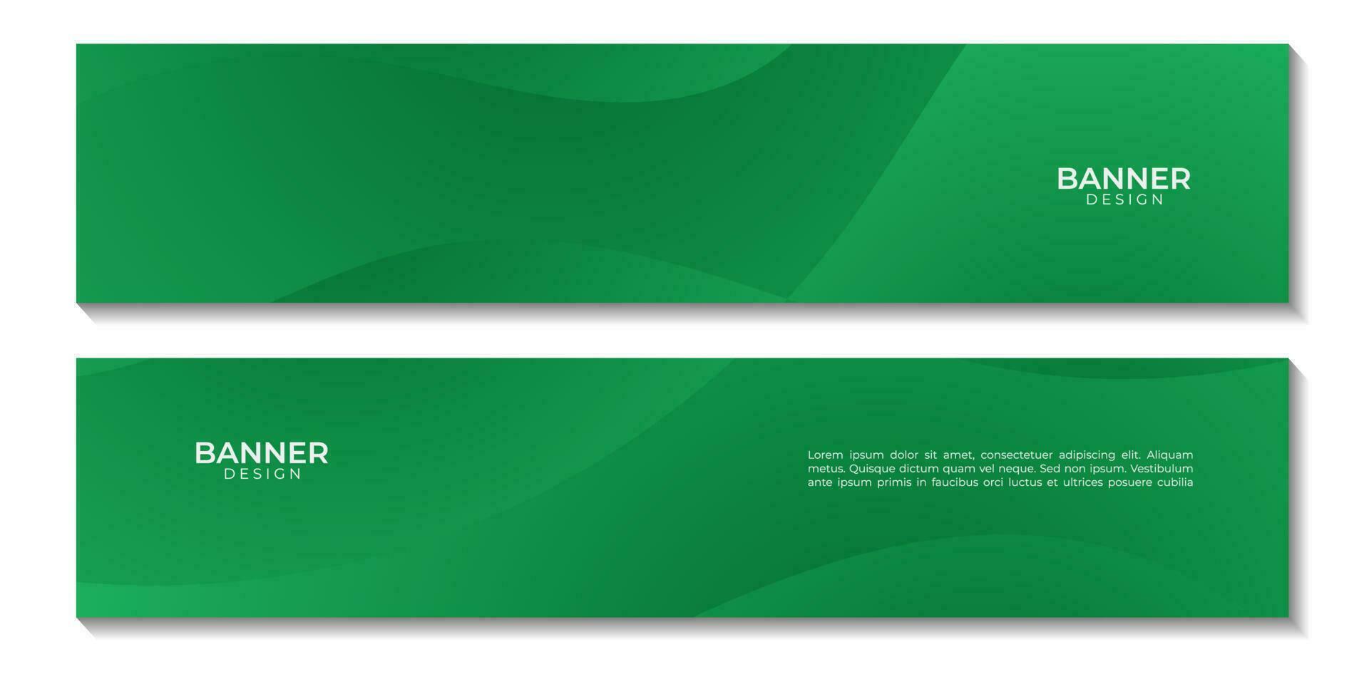 abstract banners green gradient wave modern background for business vector