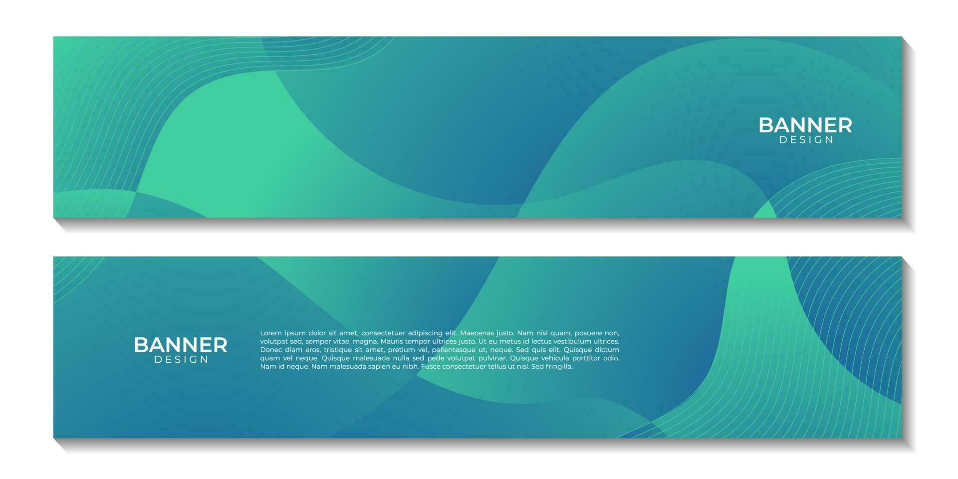 abstract banners set colorful gradient wave background for business vector