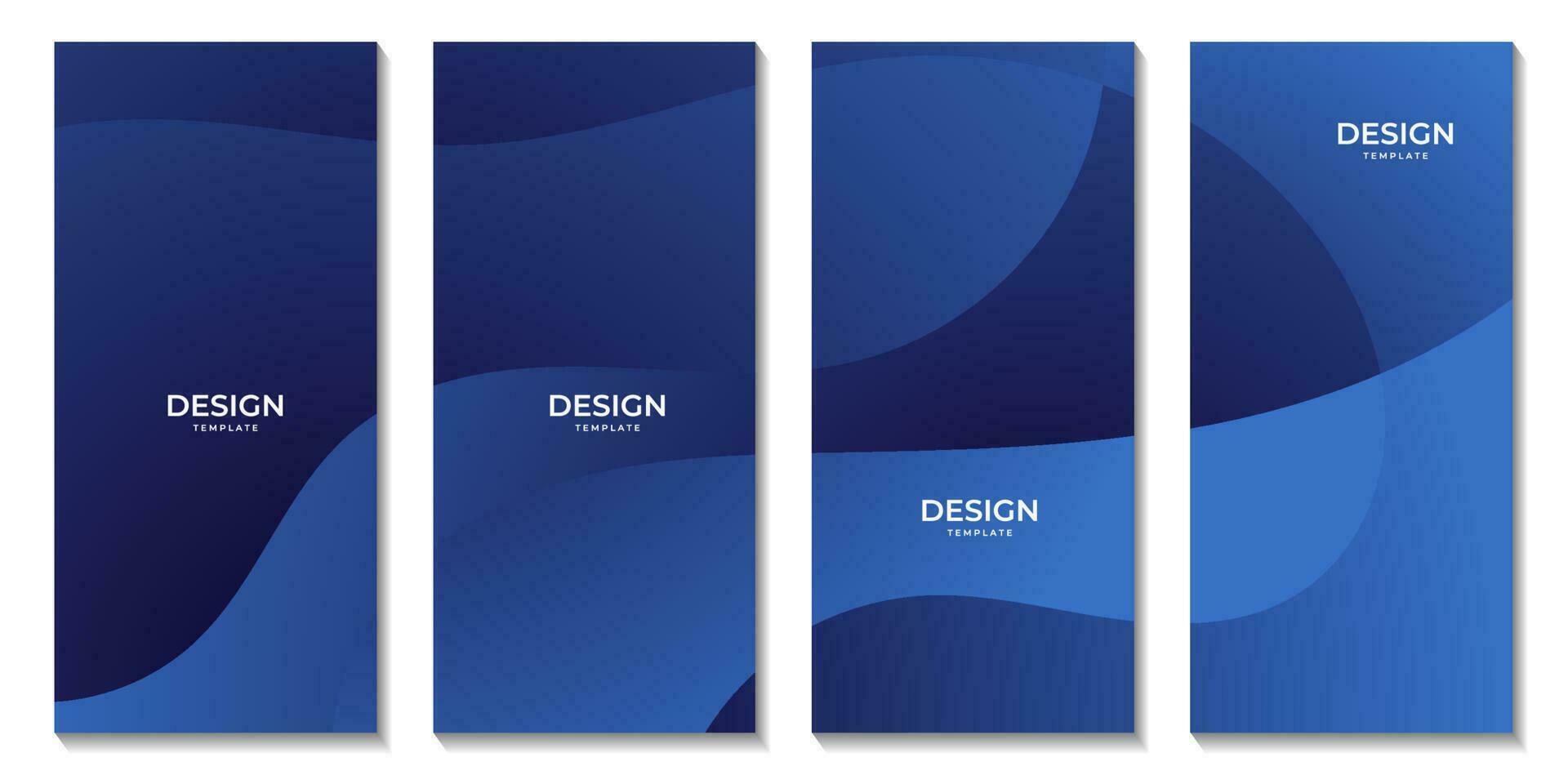 abstract blue wave background. vector illustration.set of brochures template with