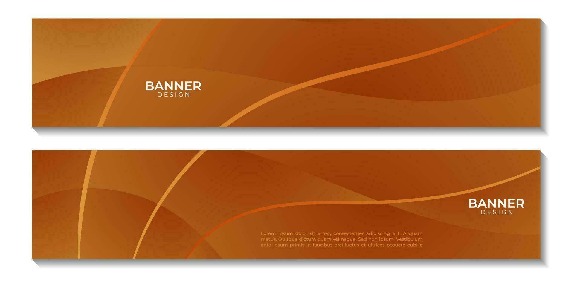 abstract banners orange wave modern background for business vector