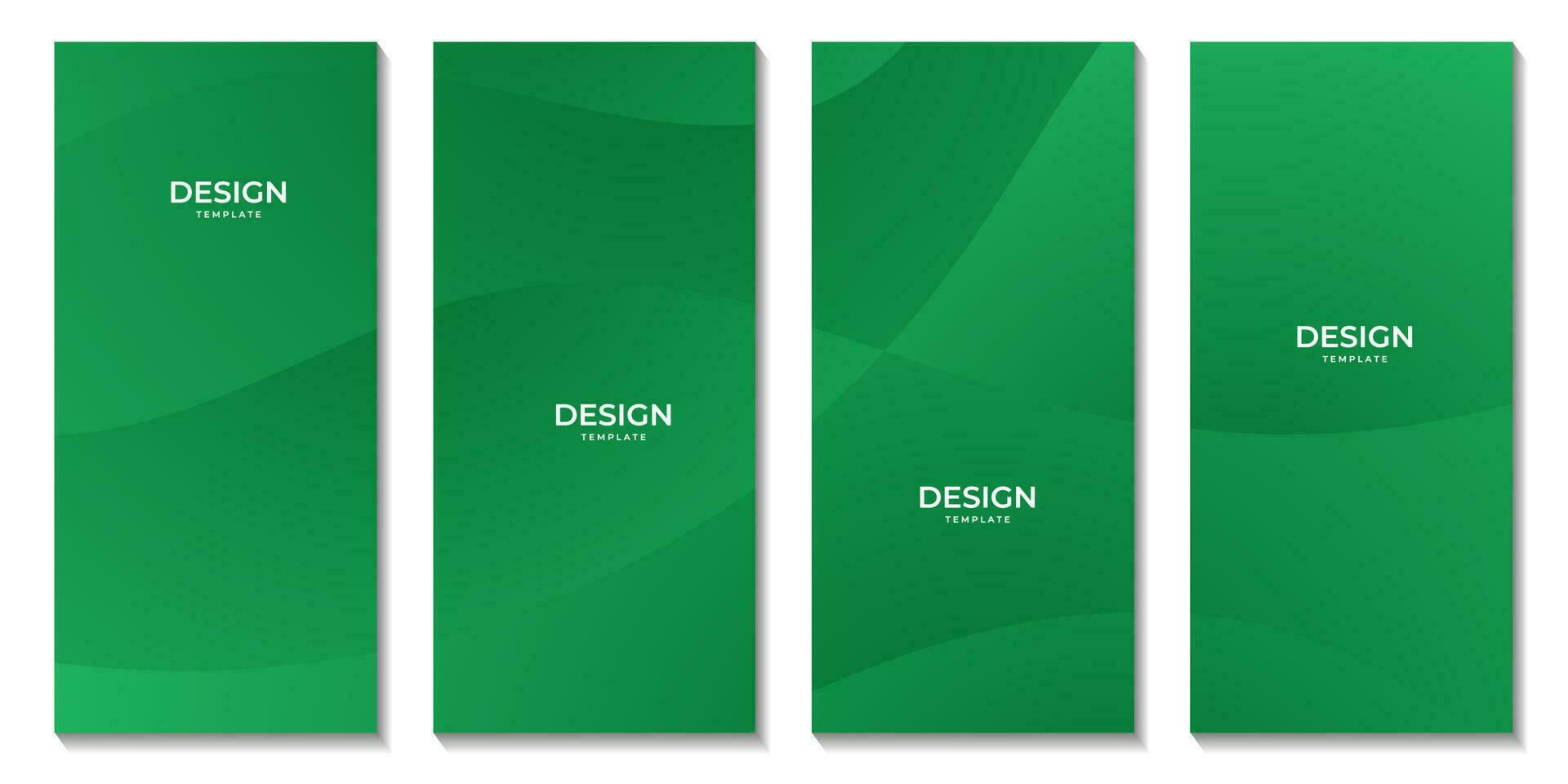 abstract brochures green gradient wave modern background for business vector