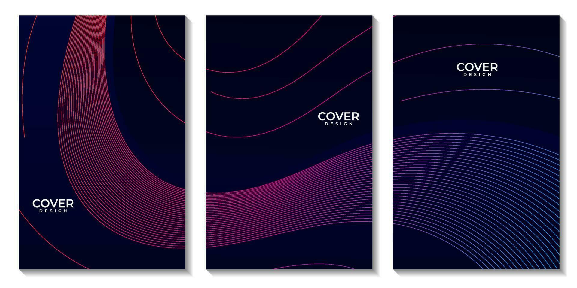 abstract dark colorful gradient background with lines vector illustration