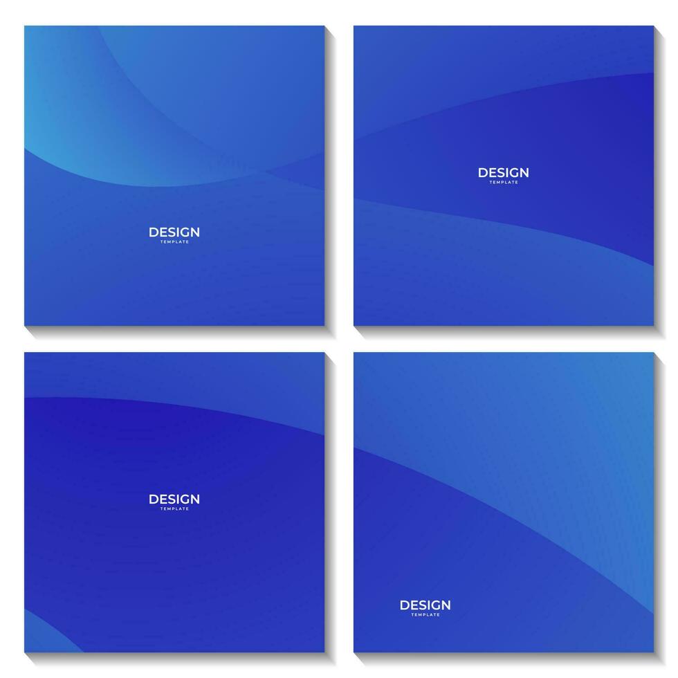 simple blue wave gradient background for business vector