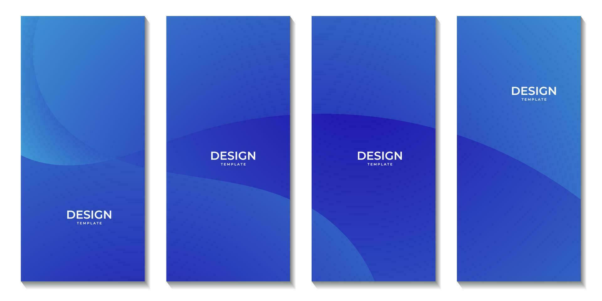 simple blue wave gradient background for business vector