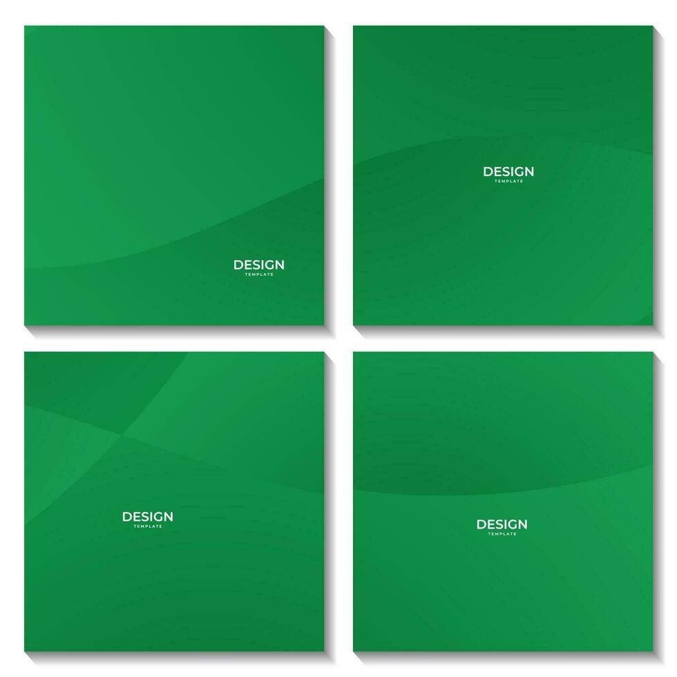 abstract squares green gradient wave modern background for business vector