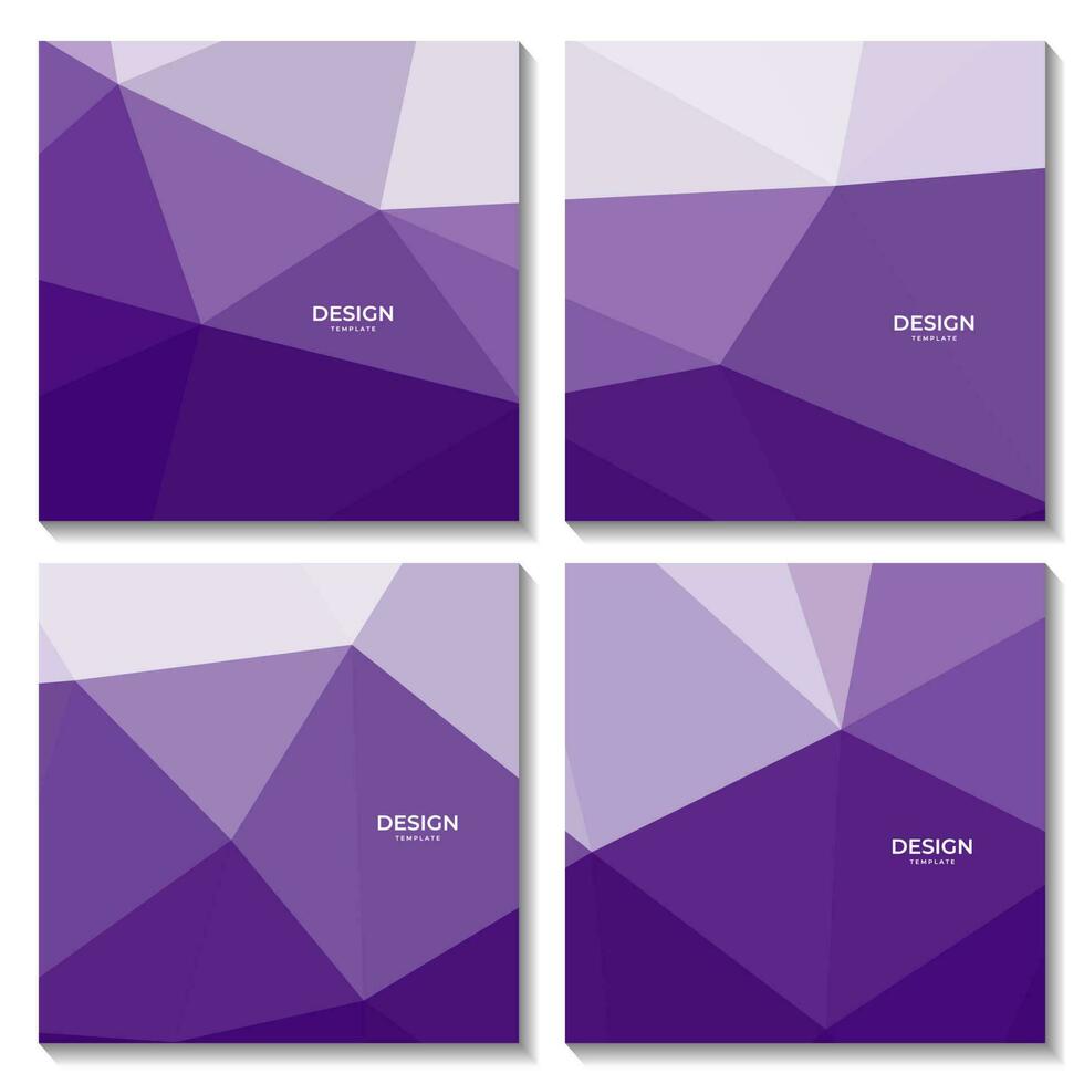 abstract squares geometric purple gradient with triangles pattern modern background for business vector