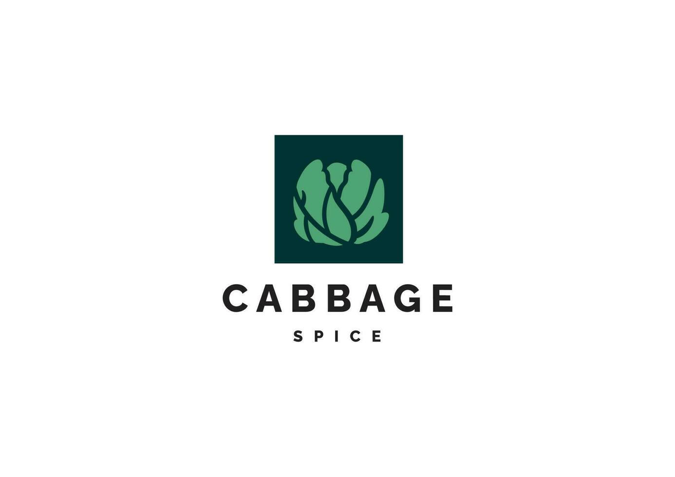 minimalistic fresh cabbage logo vector icon illustration