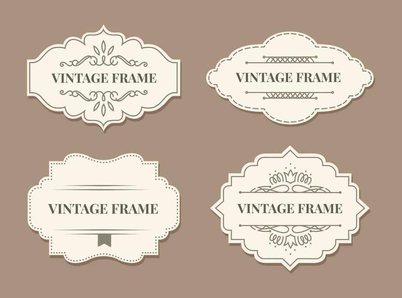 Form tag frame for text and decoration banner vector