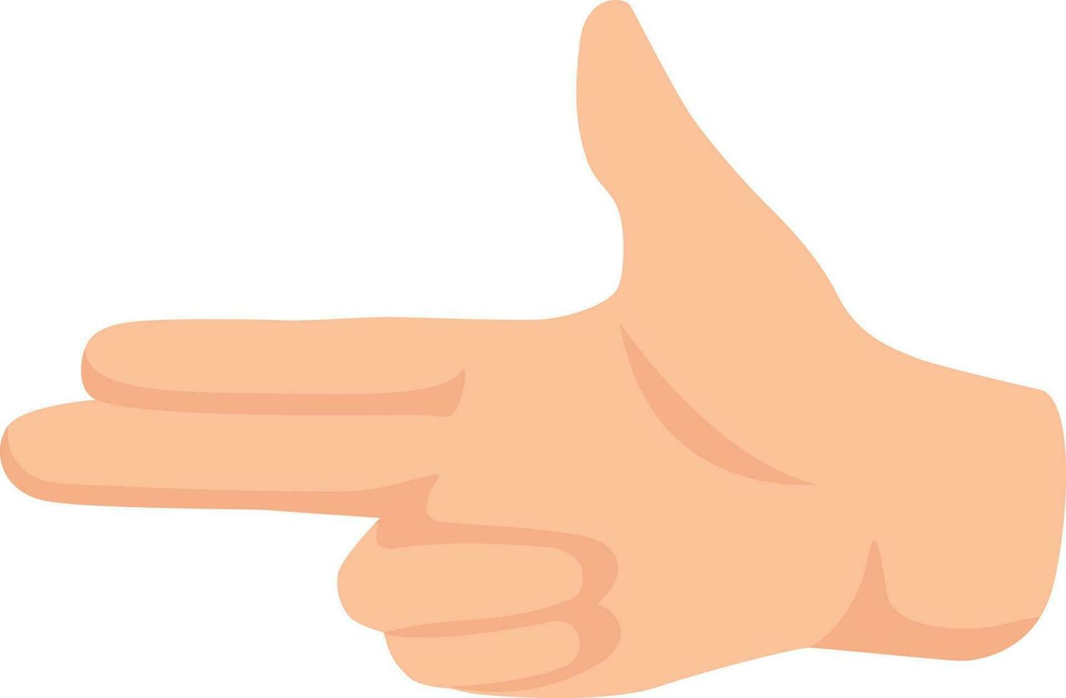 Hand gestute in shape pistol isolated on white vector