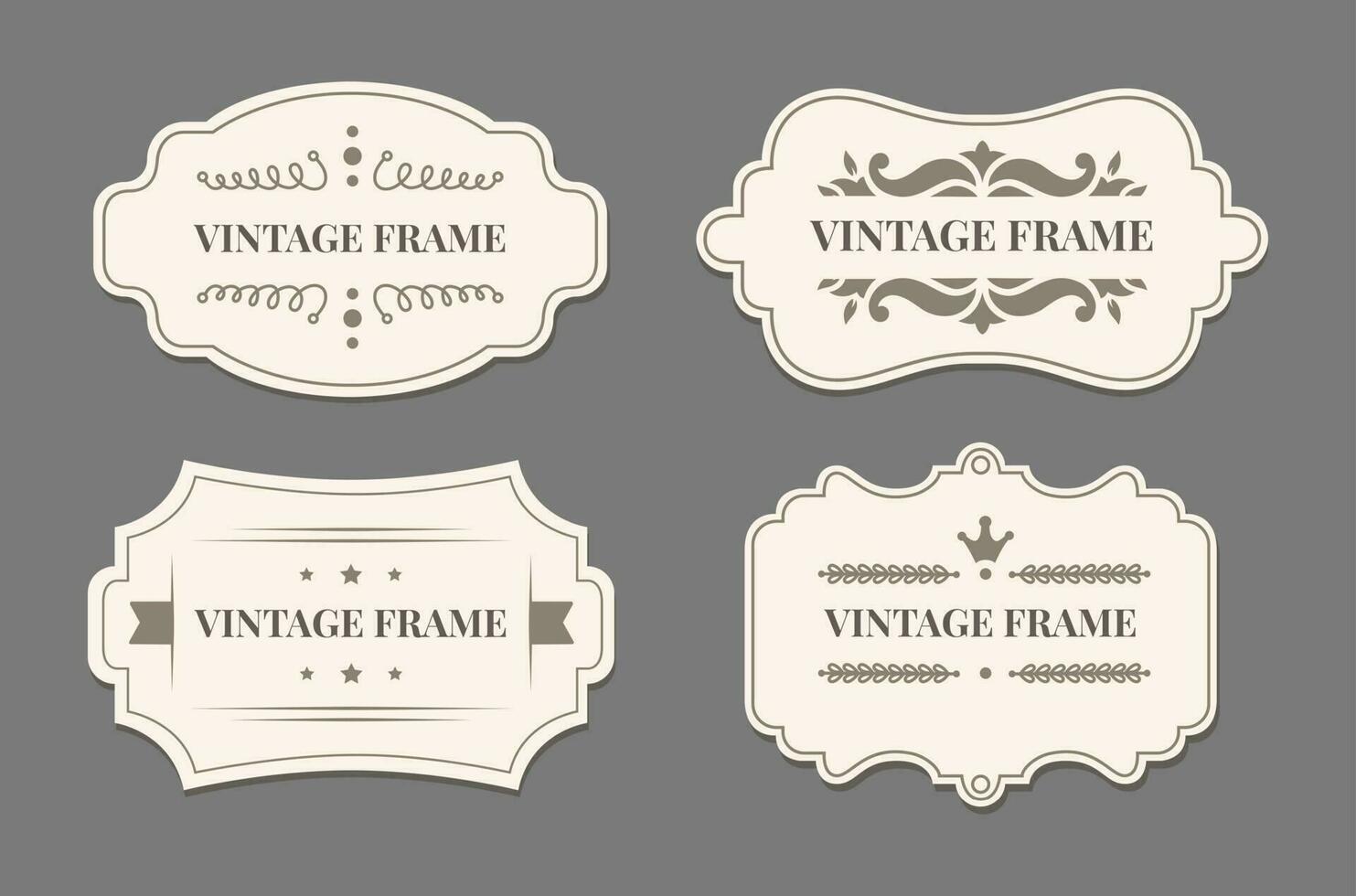Decorative vintage frame stripe collection for clothing vector
