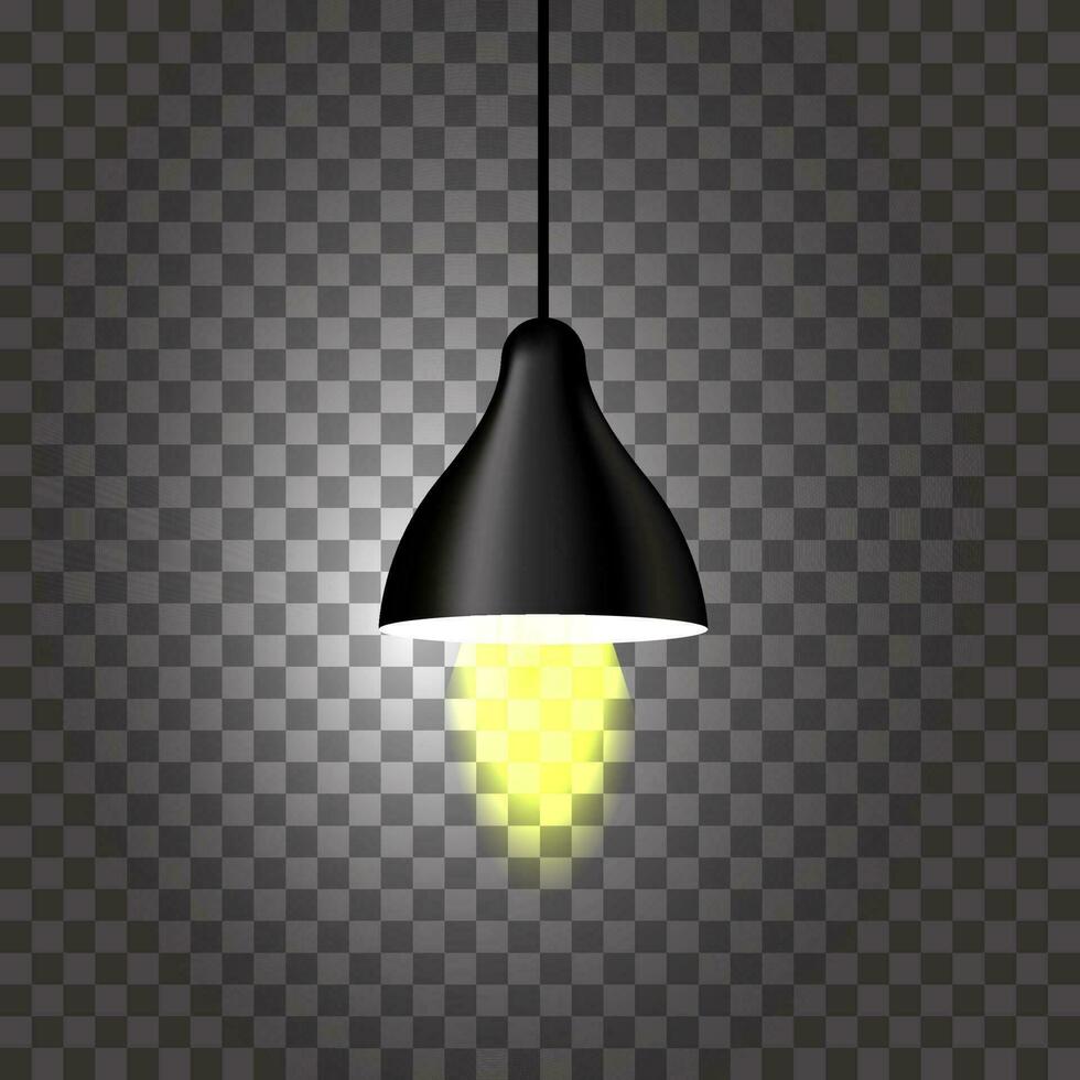 Illuminated Pendant or Ceiling Lamp. vector