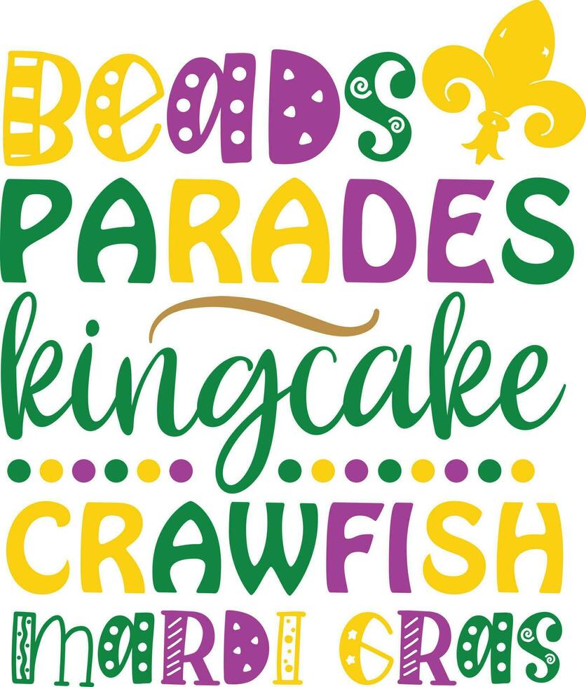 Mardi Gras Quotes Vector Design