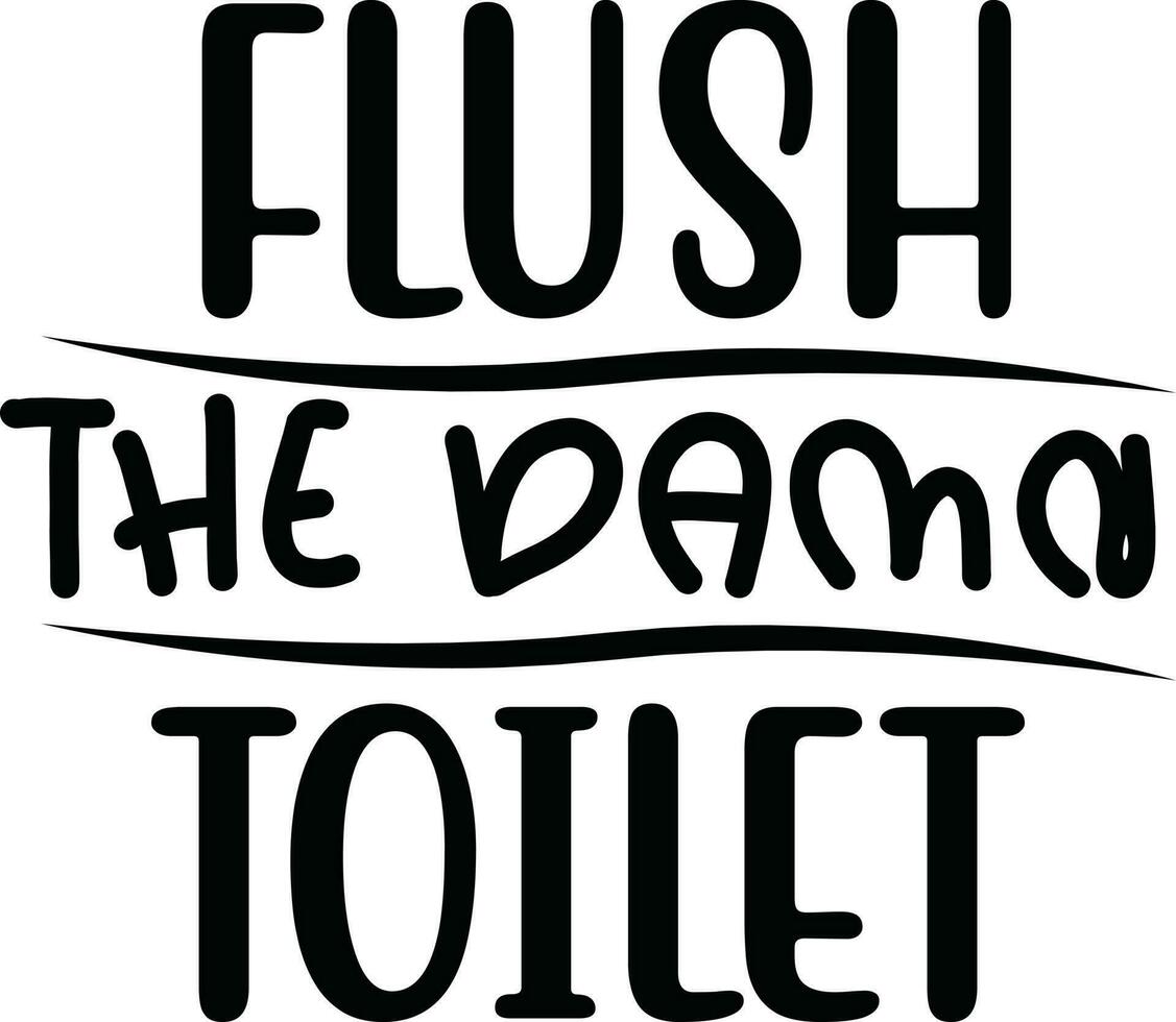 Funny Bathroom Design vector