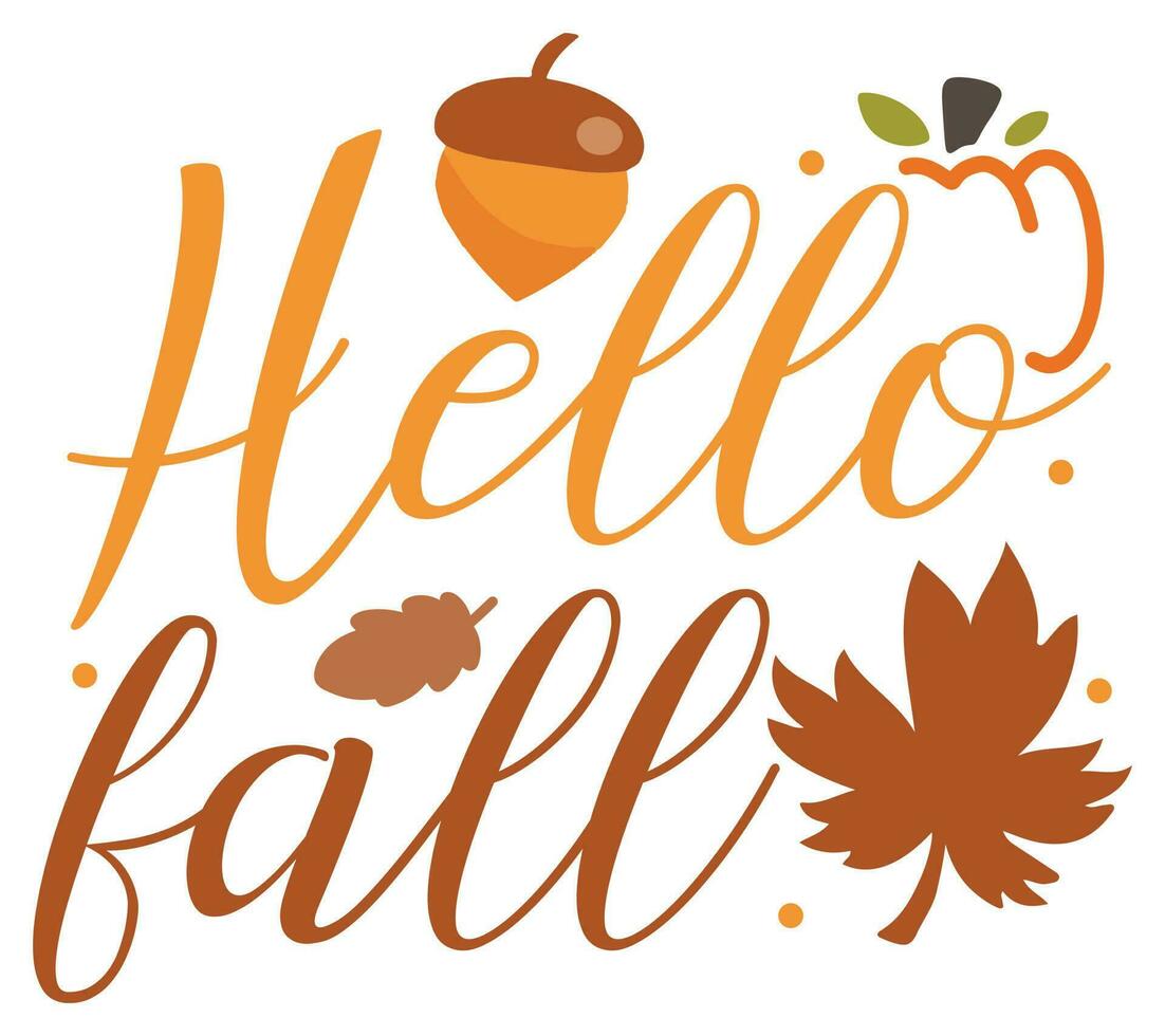 Fall Quotes Design vector