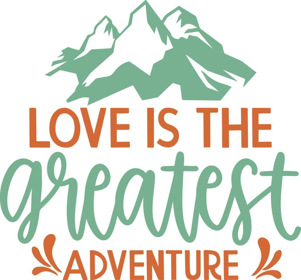 Camping Quotes Design vector