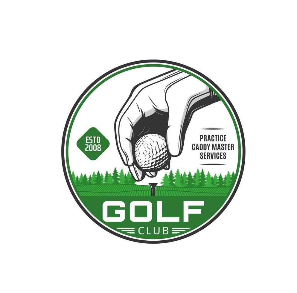 Golf sport club services vector icon or emblem