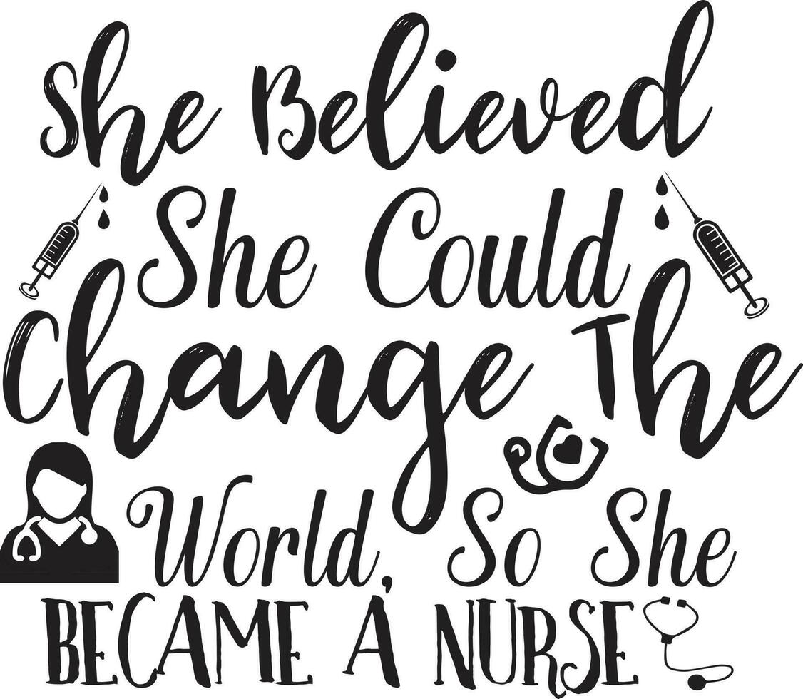 Nurse Quotes Vector Design