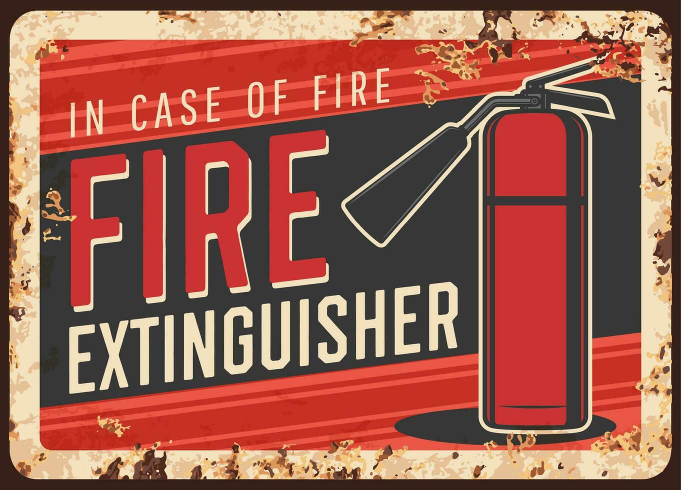 Fire safety, extinguisher usage vector banner