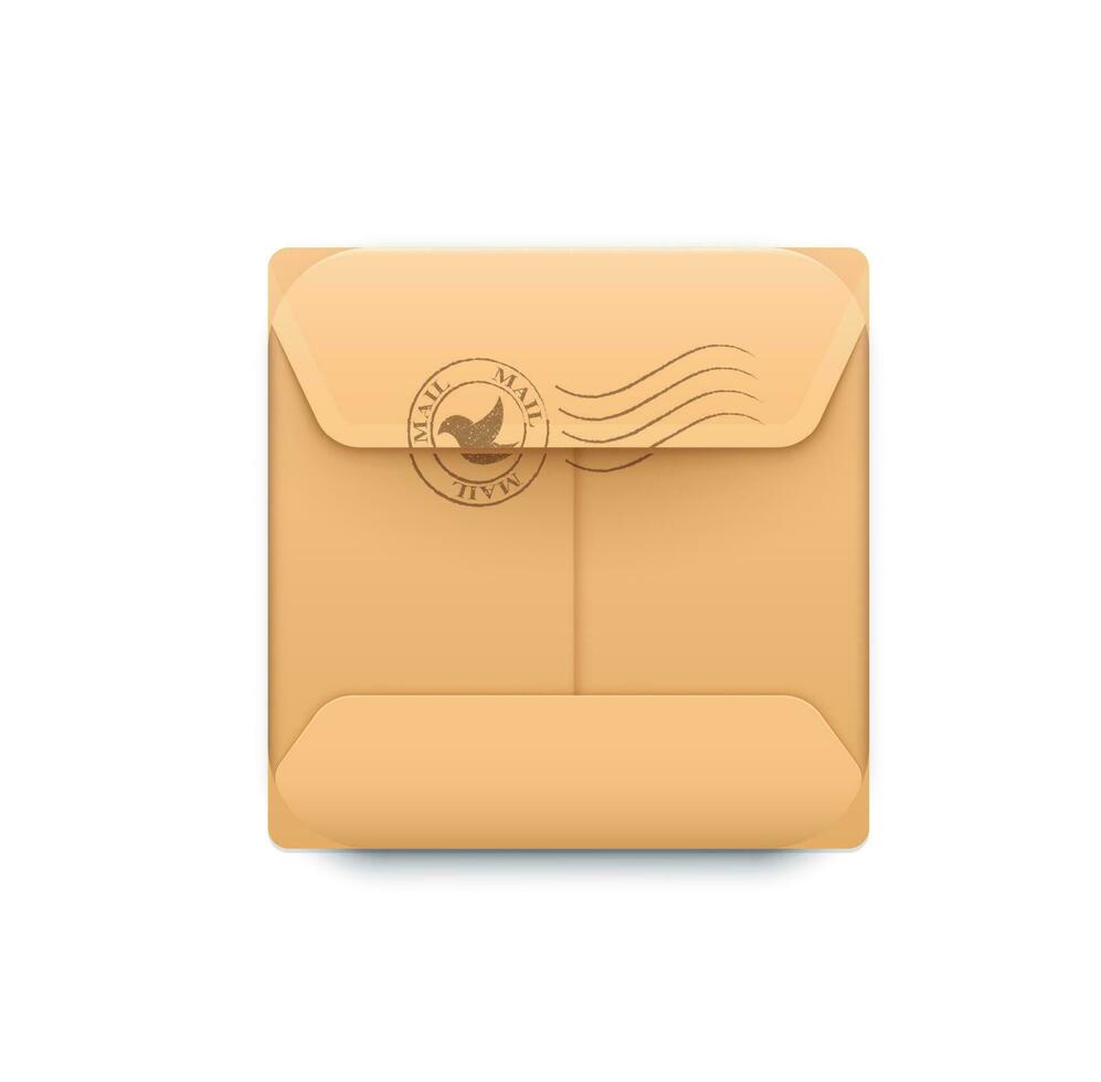 Mail delivery service, messaging application icon vector