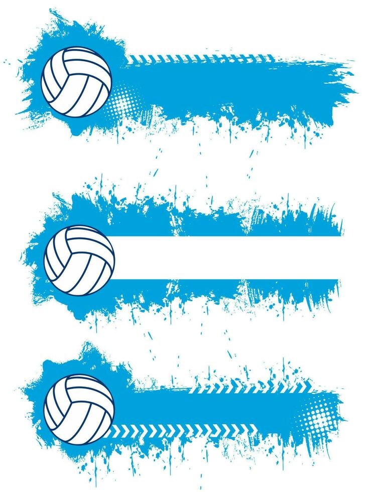 vóleibol deporte blanco pancartas vector plantillas