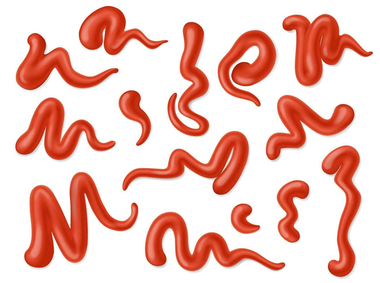 salsa de tomate salsa manchas y salpicaduras tomate splats vector