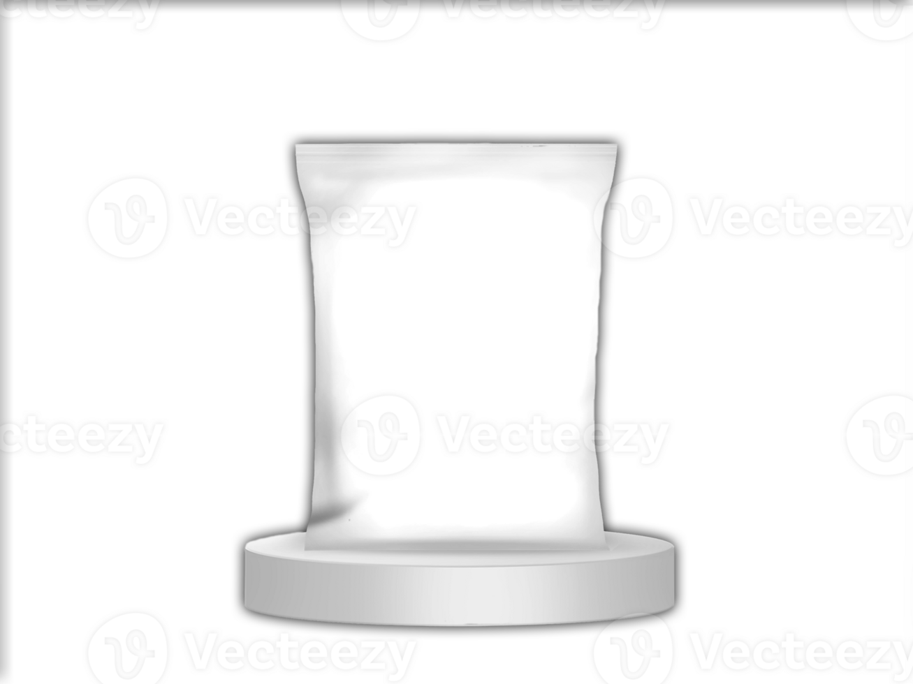 Foil Packaging Mockup On 3D Podium Or Stage. png