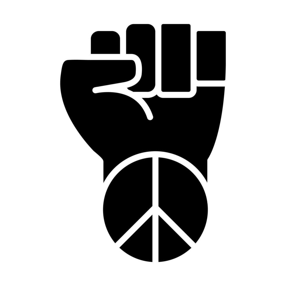 Peace Glyph Icon Design vector