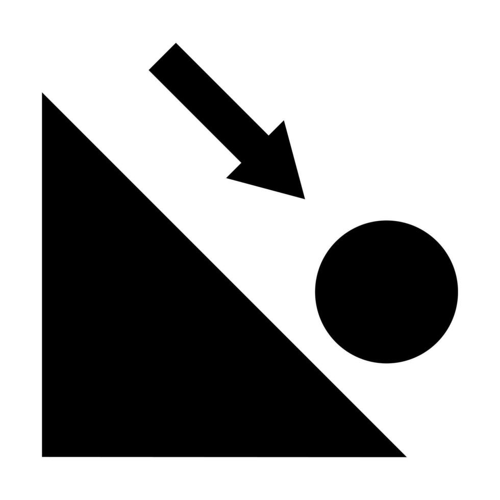 Down Hill Glyph Icon Design vector