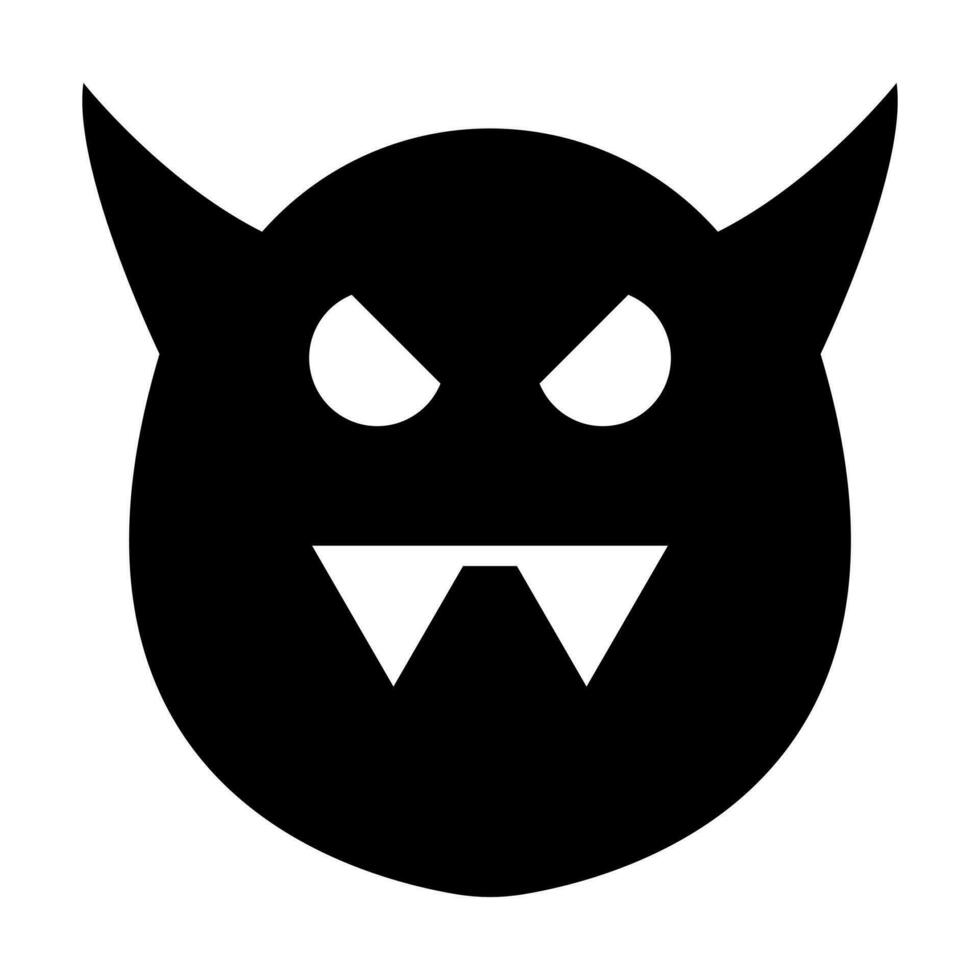 Evil Glyph Icon Design vector