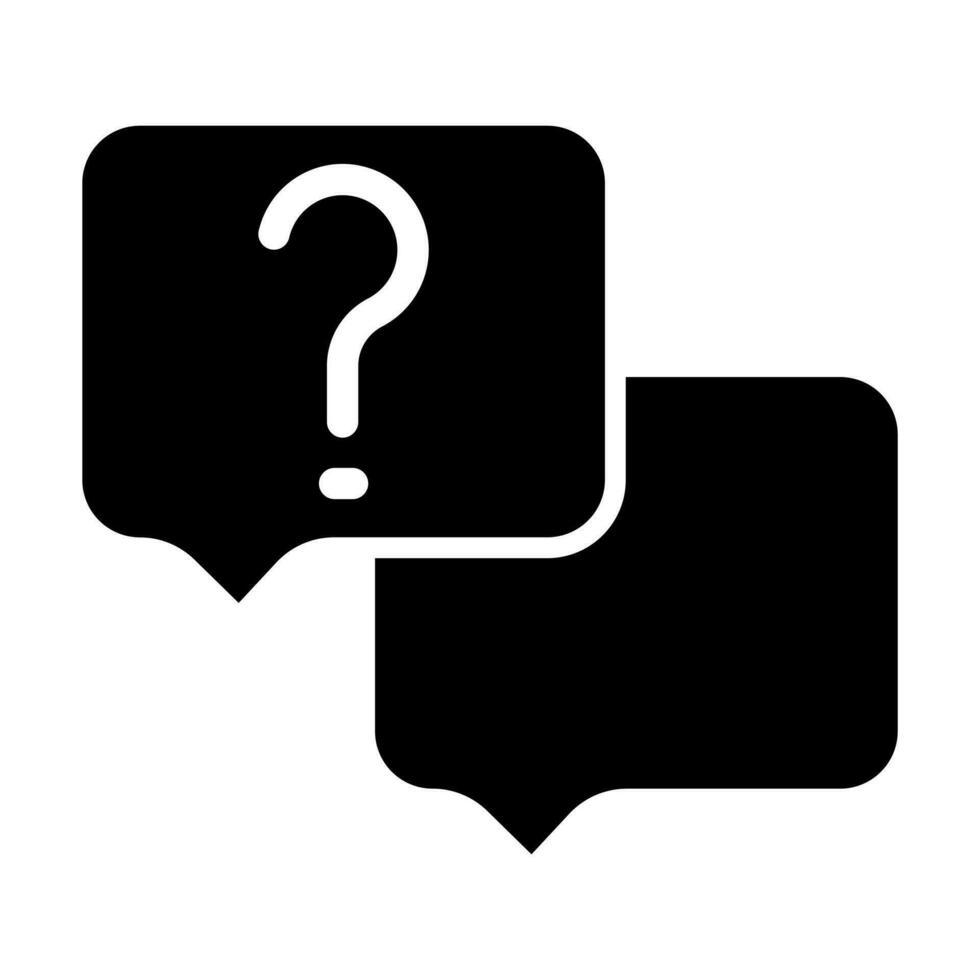 Faq Glyph Icon Design vector